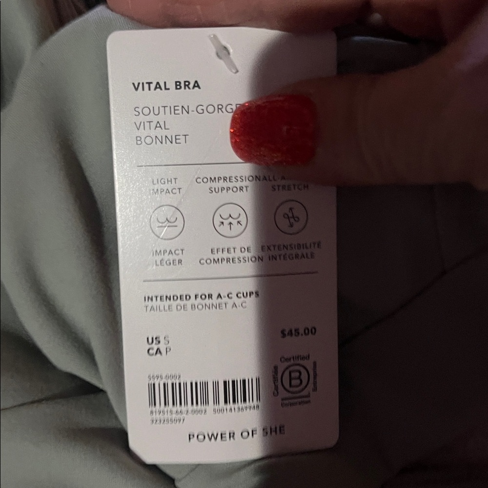 NWT-Athleta Vital Bra, Small A-C - Picture 7 of 7
